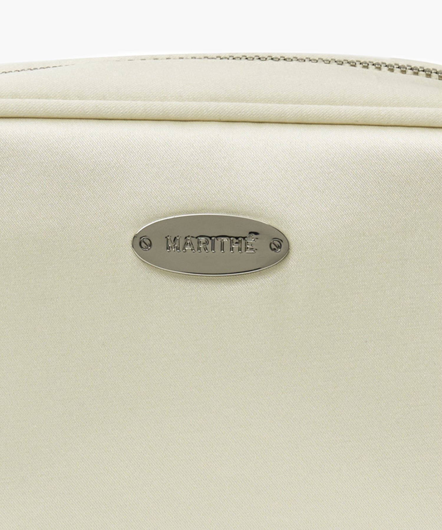 Marithe & Francois Girbaud - Regular Logo Satin Pouch (Cream) product image 6 | TRAB K-Fashion Australia