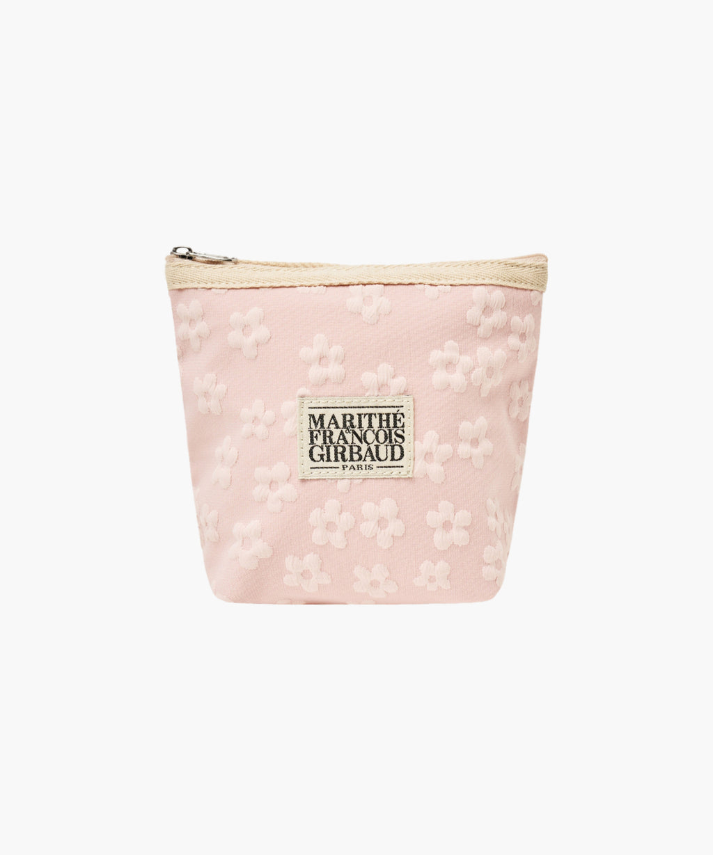 Marithe & Francois Girbaud - Classic Logo Embo Flower Pouch (Pink) product image 1 | TRAB K-Fashion Australia