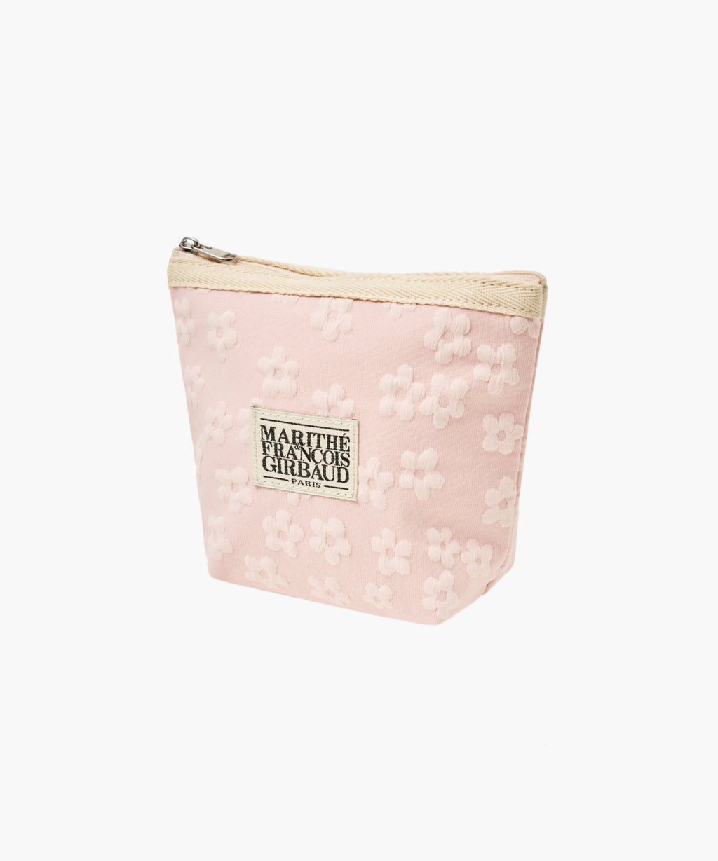 Marithe & Francois Girbaud - Classic Logo Embo Flower Pouch (Pink) product image 2 | TRAB K-Fashion Australia