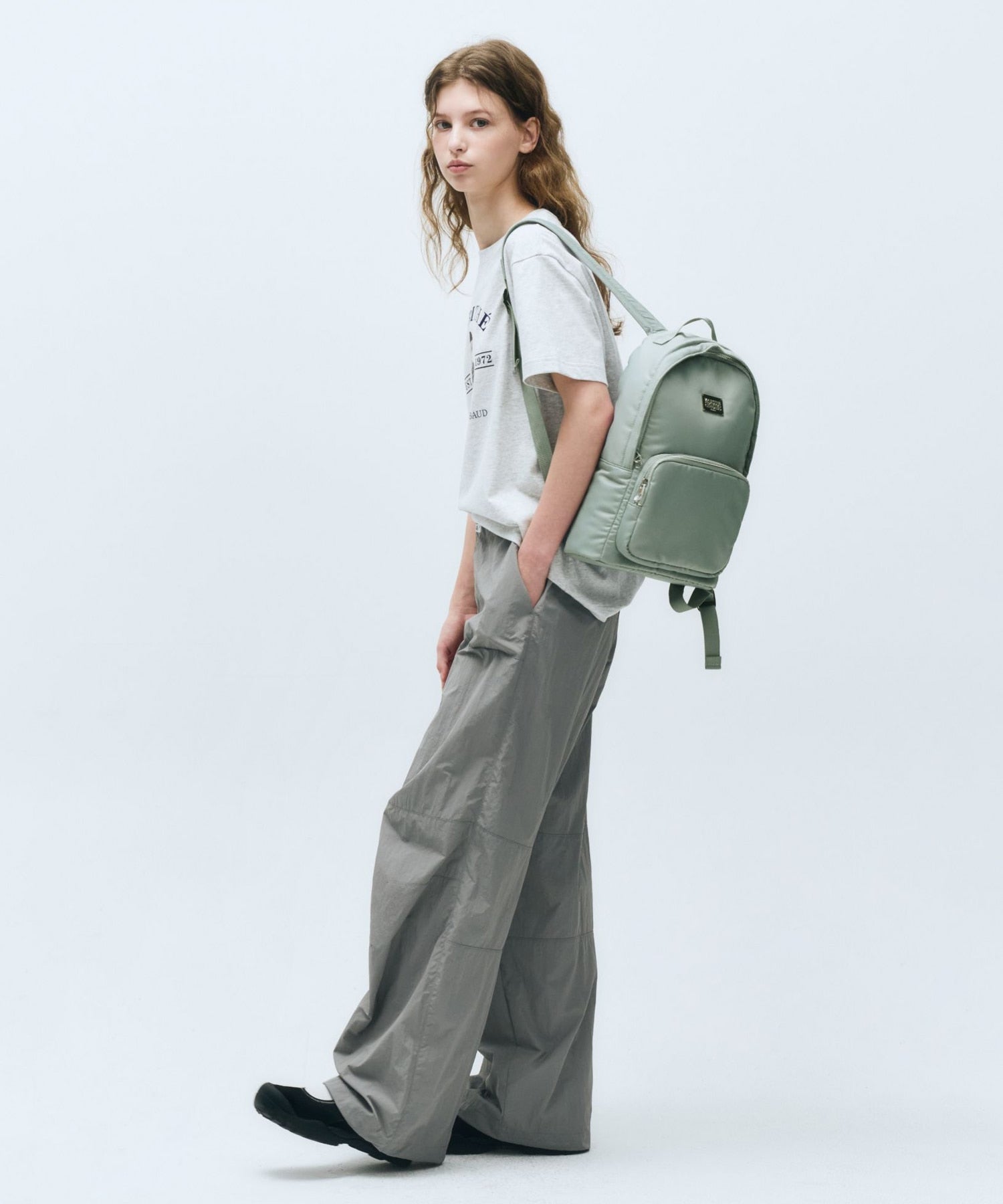 Marithe & Francois Girbaud - Classic Logo Mini Backpack (Gray) product image 6 | TRAB K-Fashion Australia