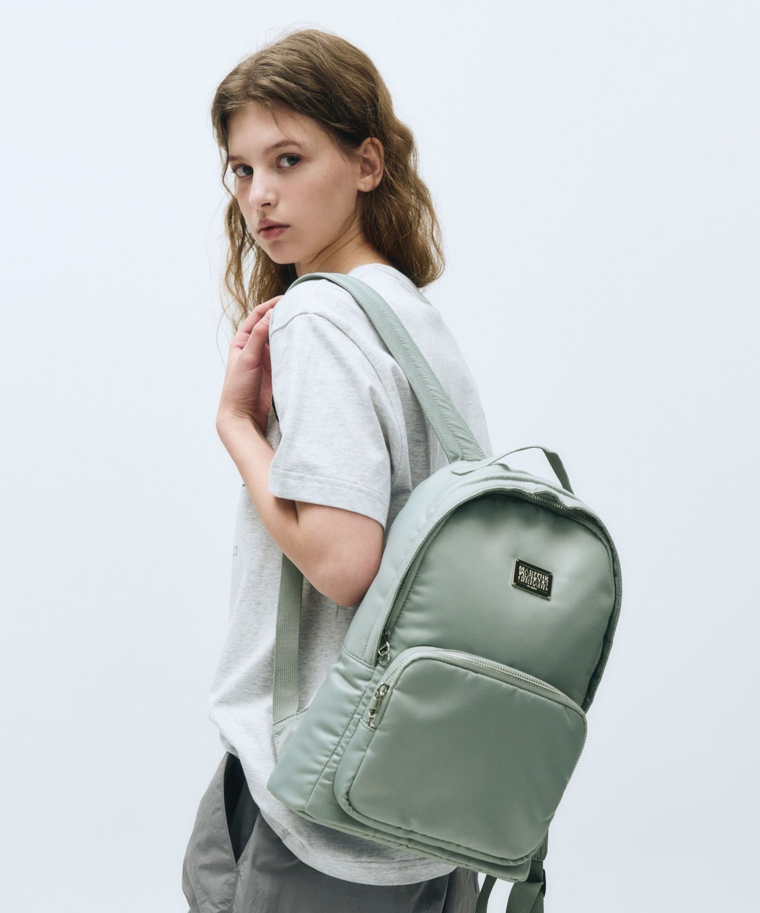 Marithe & Francois Girbaud - Classic Logo Mini Backpack (Gray) product image 8 | TRAB K-Fashion Australia