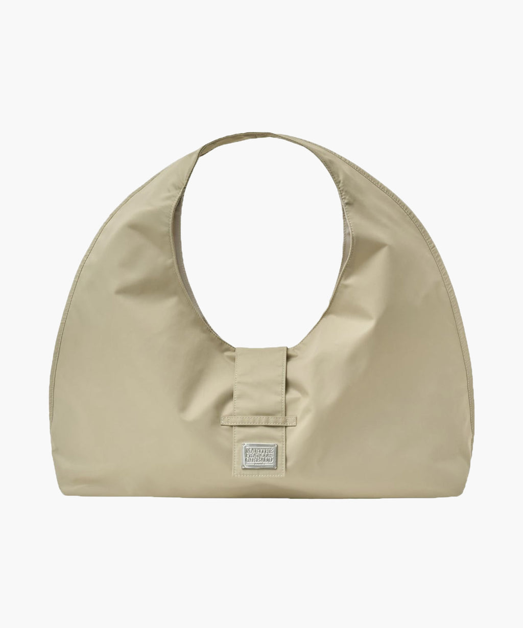Marithe & Francois Girbaud - Classic Logo Buckle Big Shoulder Bag (Beige) product image 1 | TRAB K-Fashion Australia