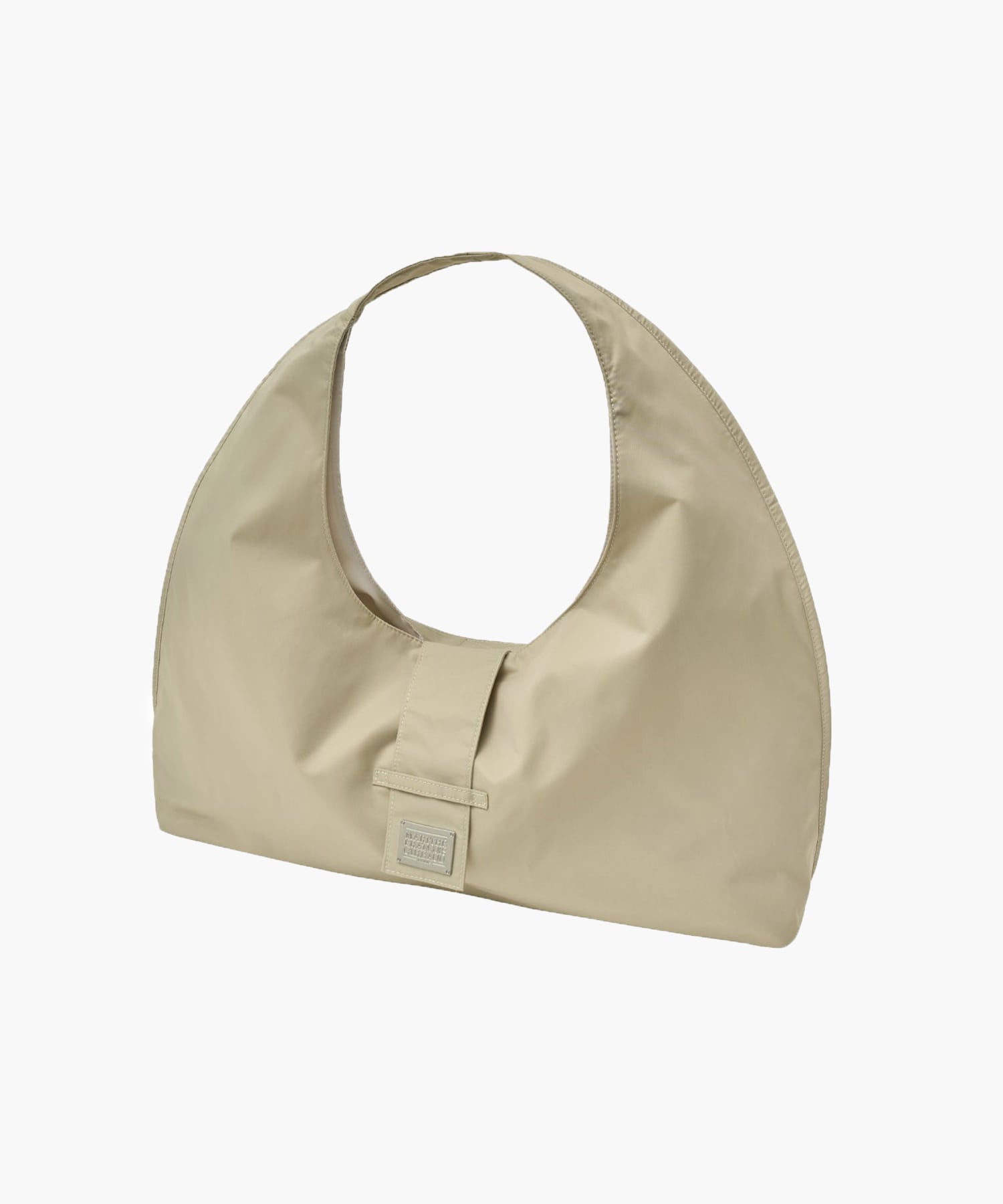 Marithe & Francois Girbaud - Classic Logo Buckle Big Shoulder Bag (Beige) product image 2 | TRAB K-Fashion Australia