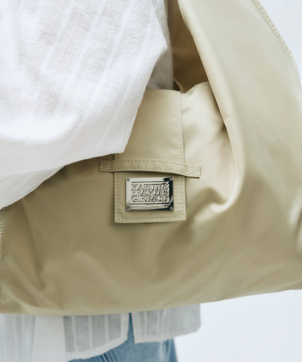 Marithe & Francois Girbaud - Classic Logo Buckle Big Shoulder Bag (Beige) product image 9 | TRAB K-Fashion Australia