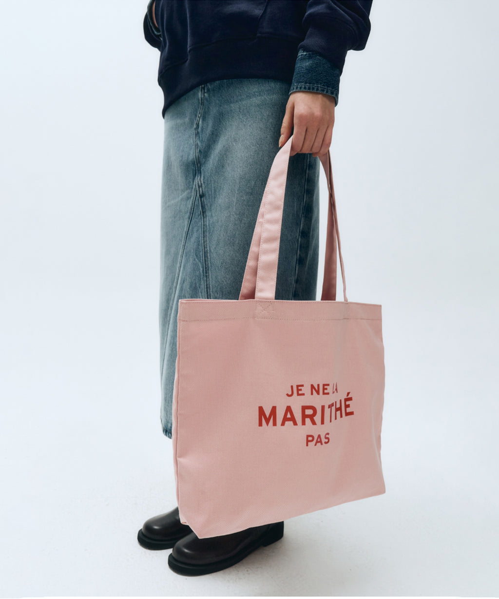 Marithe & Francois Girbaud - Je Ne La Eco Bag (Baby Pink) product image 6 | TRAB K-Fashion Australia