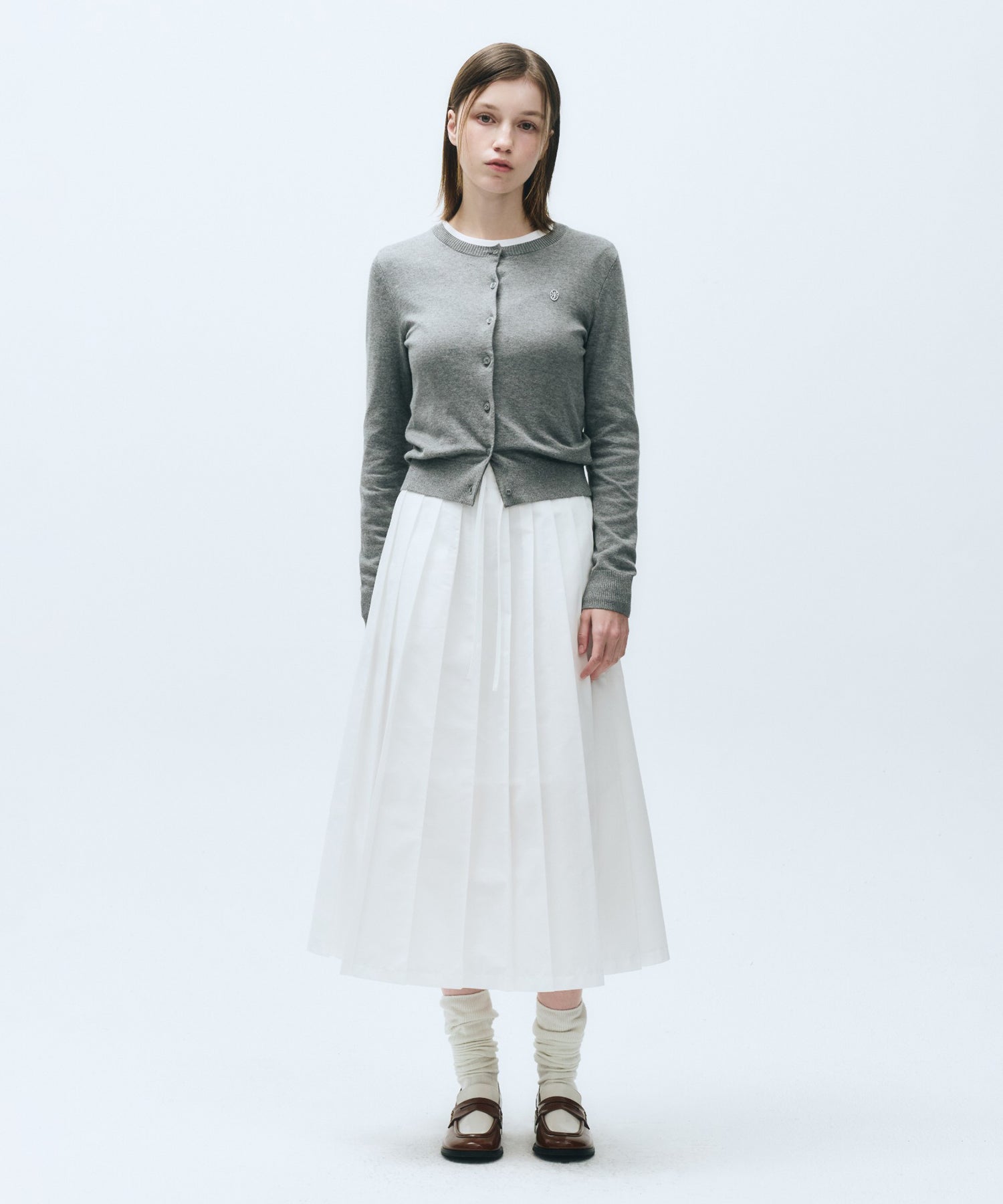 Marithe & Francois Girbaud - Round Neck Cardigan (Gray) product image 4 | TRAB K-Fashion Australia