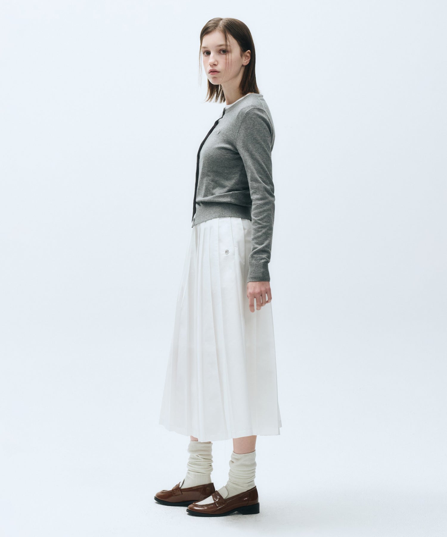Marithe & Francois Girbaud - Round Neck Cardigan (Gray) product image 5 | TRAB K-Fashion Australia