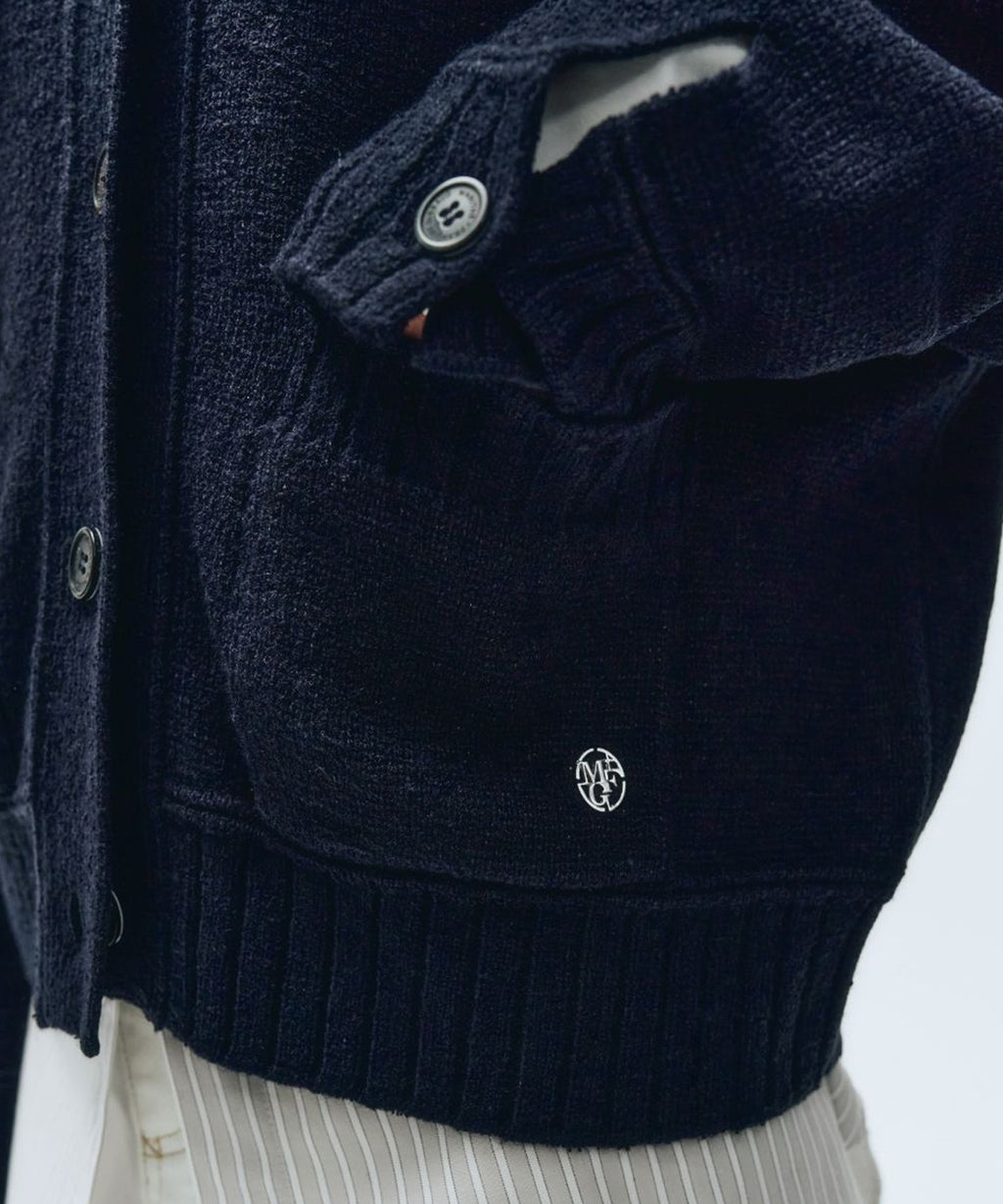 Marithe & Francois Girbaud - Button Collar Cardigan (Navy) product image 2 | TRAB K-Fashion Australia