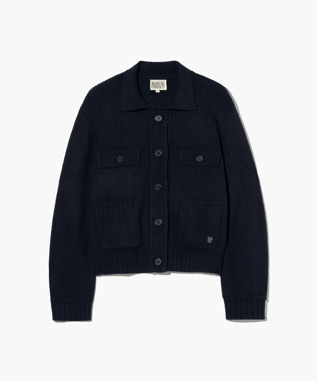 Marithe & Francois Girbaud - Button Collar Cardigan (Navy) product image 7 | TRAB K-Fashion Australia
