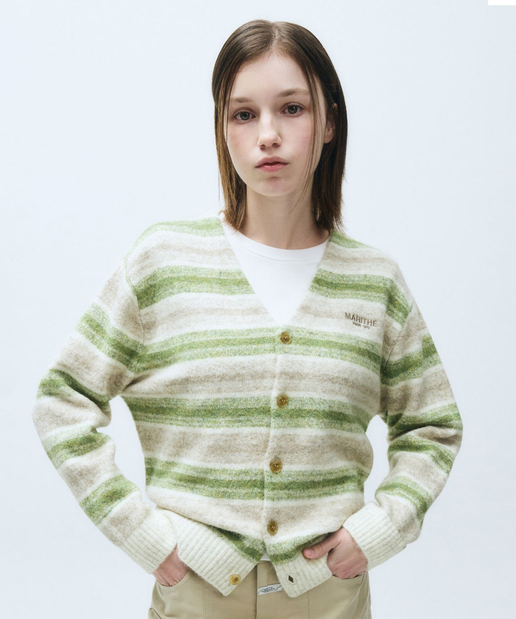 Marithe & Francois Girbaud - Multi Str Cardigan (Light Green) product image 1 | TRAB K-Fashion Australia