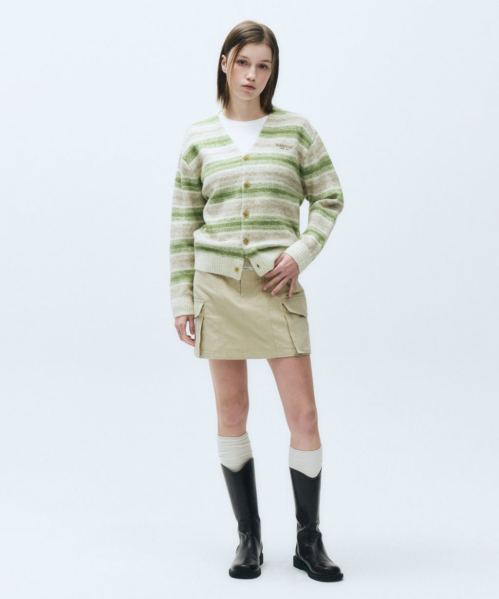 Marithe & Francois Girbaud - Multi Str Cardigan (Light Green) product image 2 | TRAB K-Fashion Australia