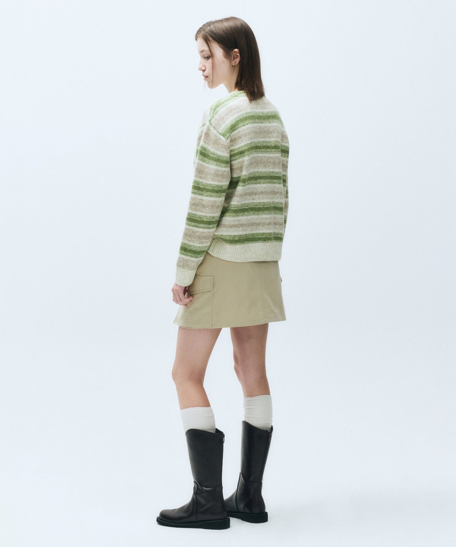 Marithe & Francois Girbaud - Multi Str Cardigan (Light Green) product image 4 | TRAB K-Fashion Australia