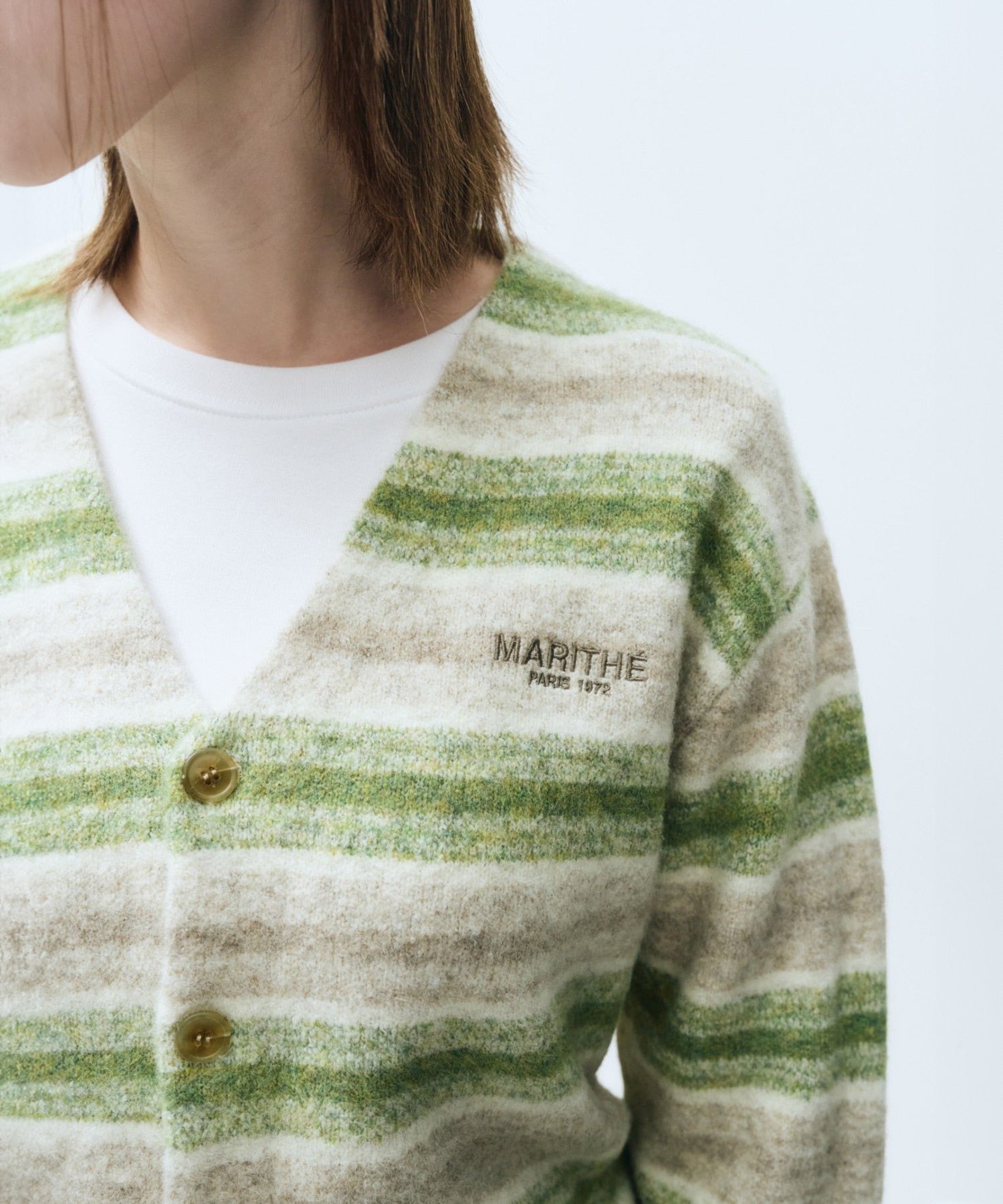 Marithe & Francois Girbaud - Multi Str Cardigan (Light Green) product image 5 | TRAB K-Fashion Australia