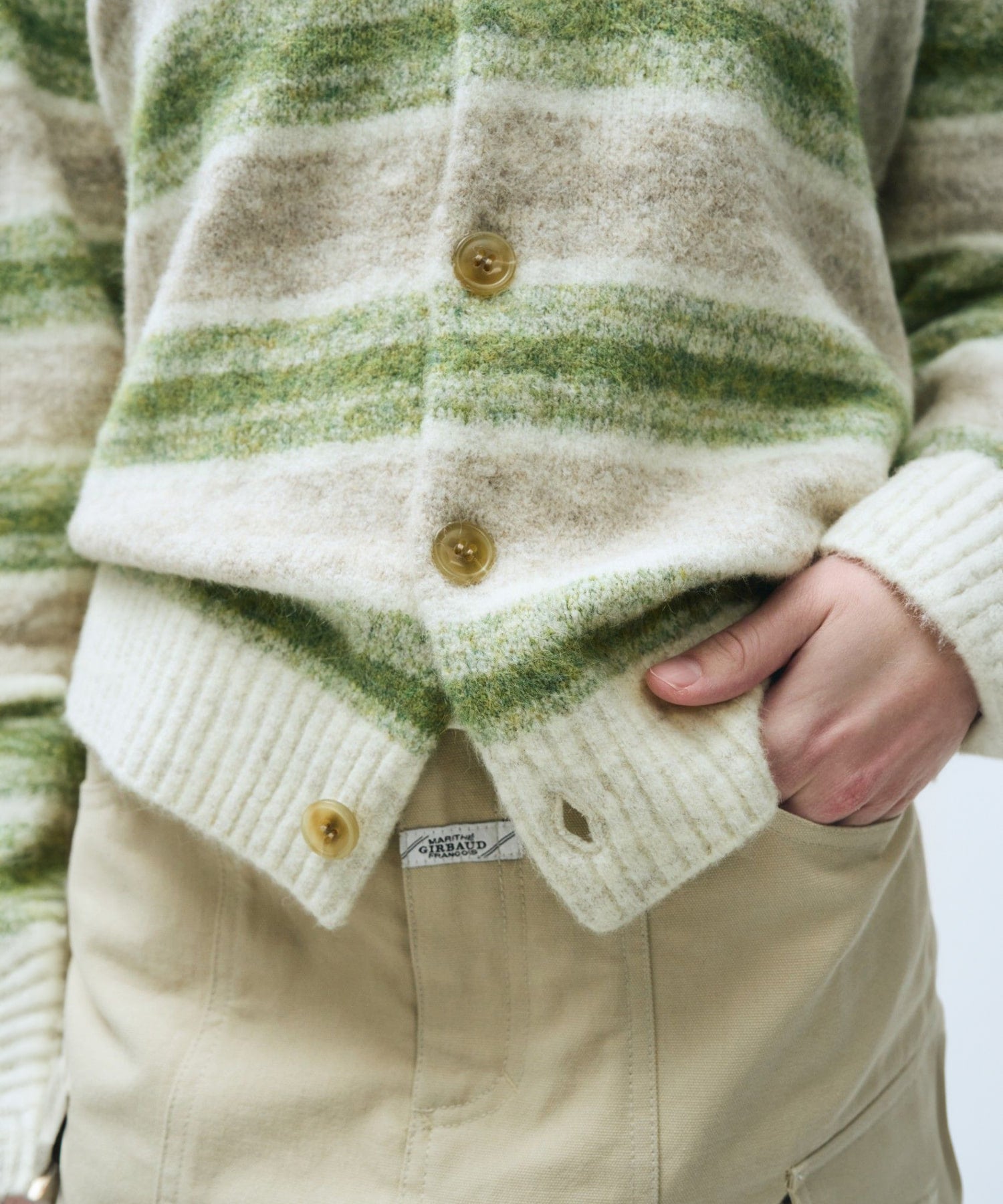Marithe & Francois Girbaud - Multi Str Cardigan (Light Green) product image 6 | TRAB K-Fashion Australia