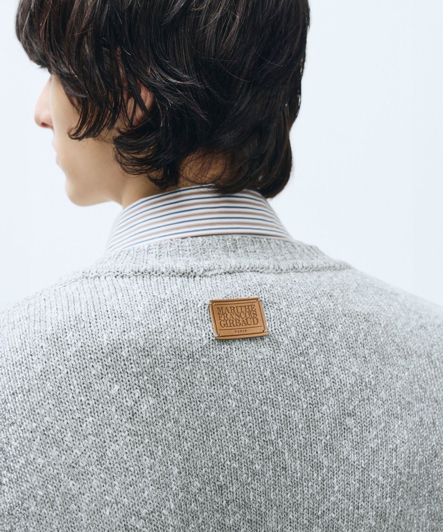 Marithe & Francois Girbaud - Crew Neck Cardigan (Light Gray) product image 7 | TRAB K-Fashion Australia