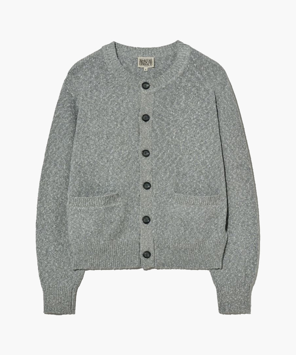 Marithe & Francois Girbaud - Crew Neck Cardigan (Light Gray) product image 8 | TRAB K-Fashion Australia