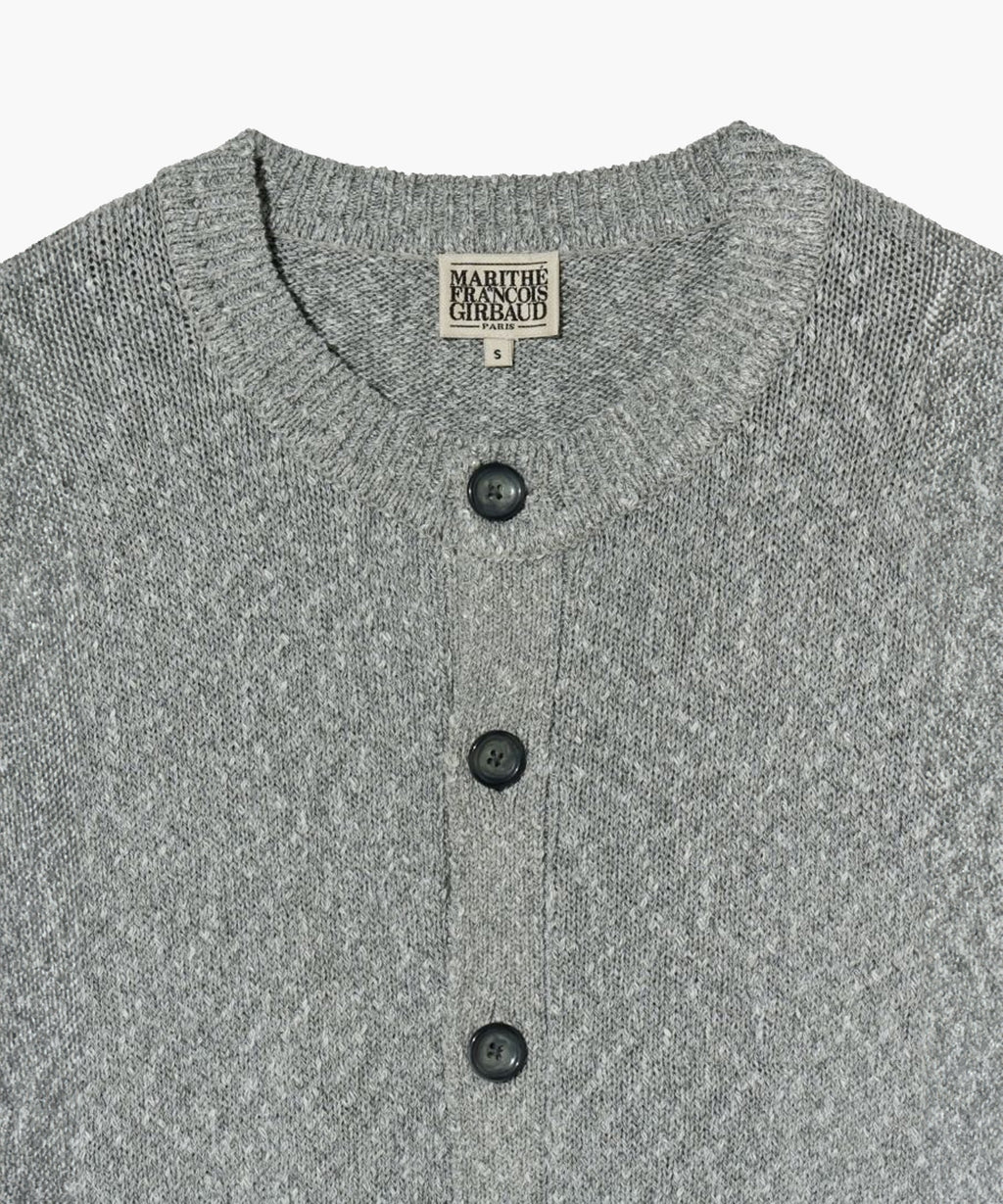 Marithe & Francois Girbaud - Crew Neck Cardigan (Light Gray) product image 10 | TRAB K-Fashion Australia