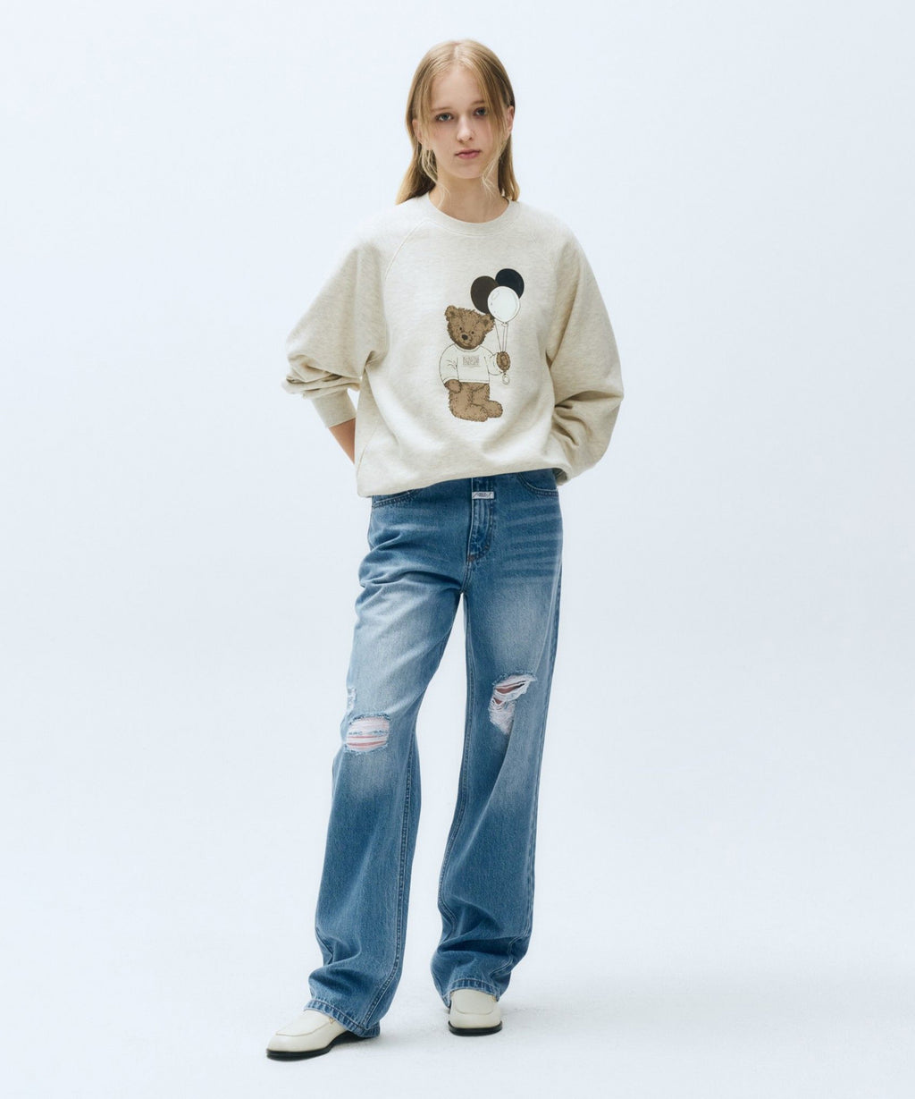 Marithe & Francois Girbaud - Damaged Washed Denim Pants (Blue) product image 1 | TRAB K-Fashion Australia