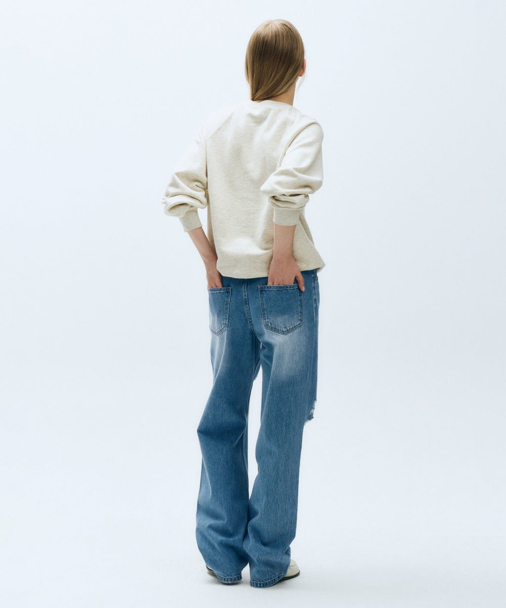 Marithe & Francois Girbaud - Damaged Washed Denim Pants (Blue) product image 3 | TRAB K-Fashion Australia