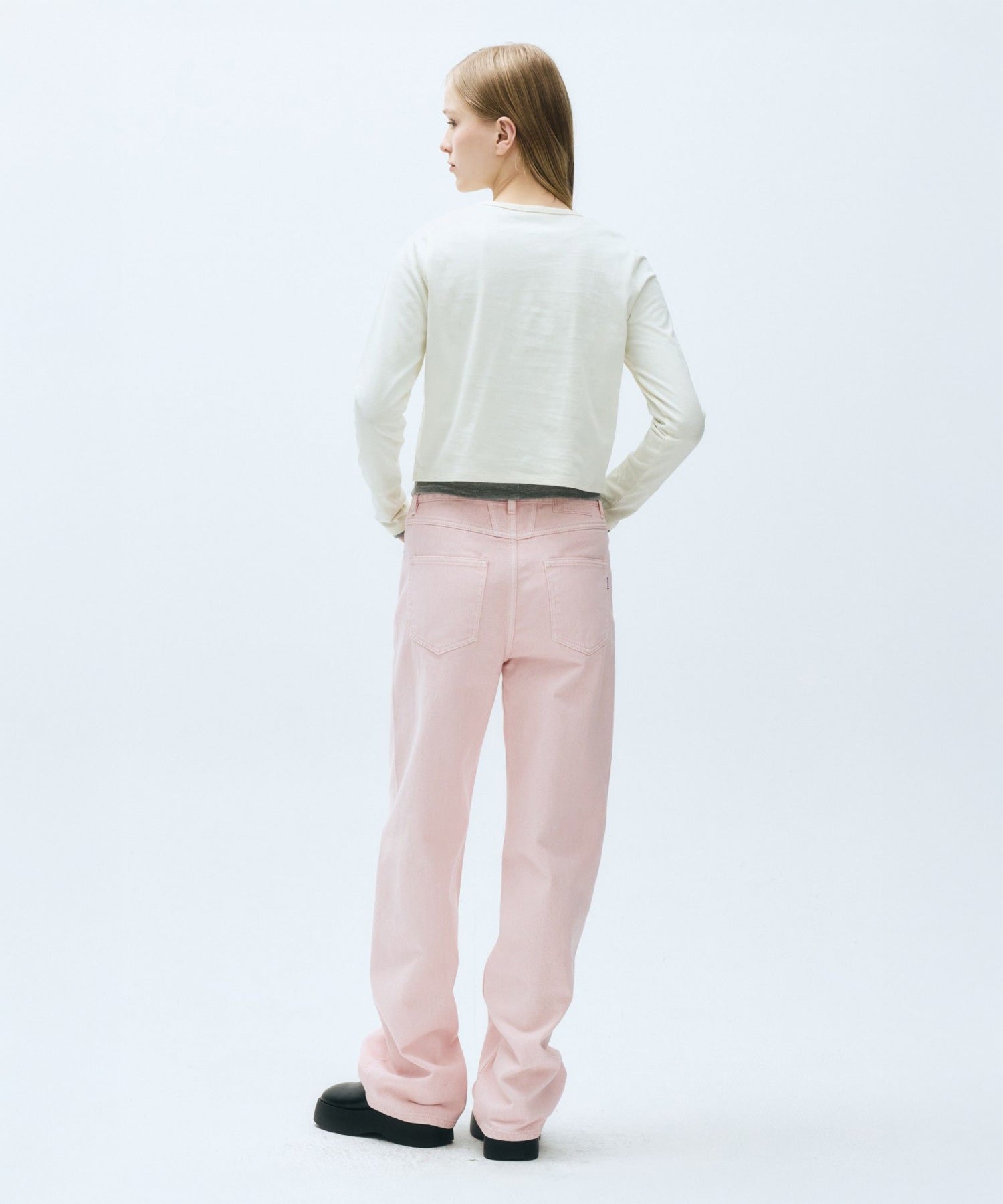 Marithe & Francois Girbaud - Colored Denim Pants (Light Pink) product image 5 | TRAB K-Fashion Australia