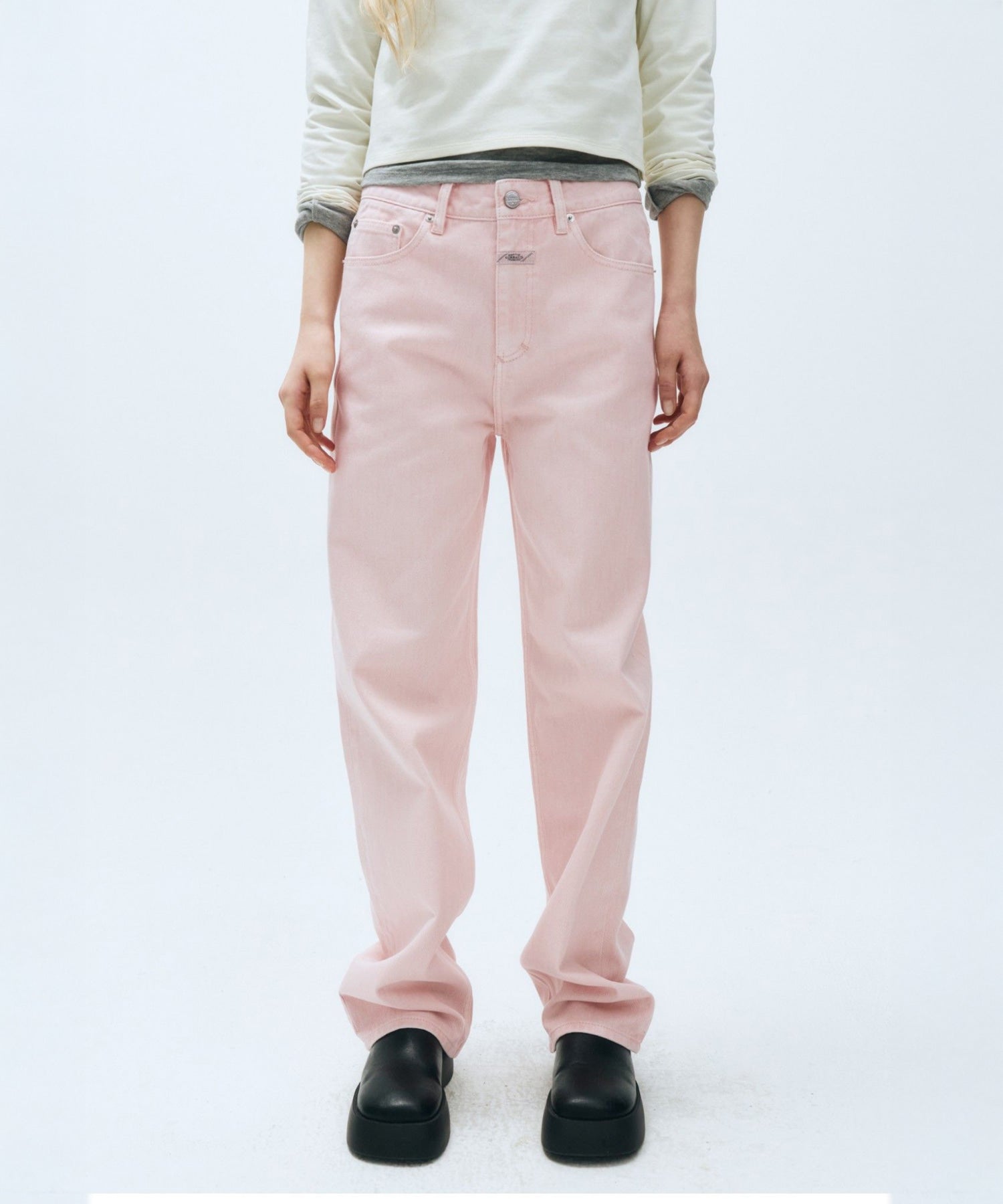 Marithe & Francois Girbaud - Colored Denim Pants (Light Pink) product image 6 | TRAB K-Fashion Australia