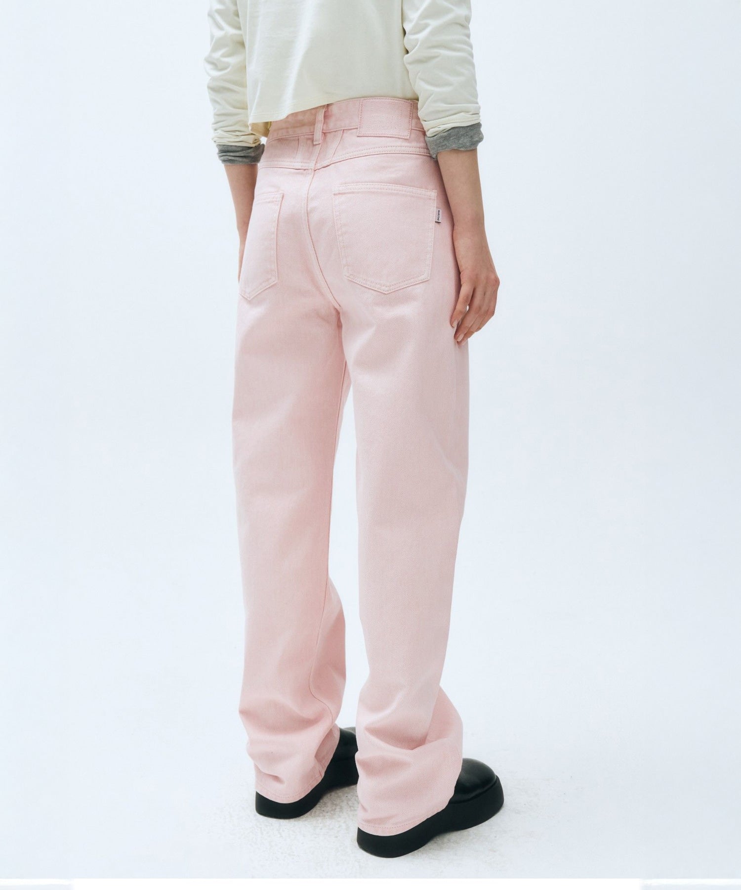 Marithe & Francois Girbaud - Colored Denim Pants (Light Pink) product image 7 | TRAB K-Fashion Australia