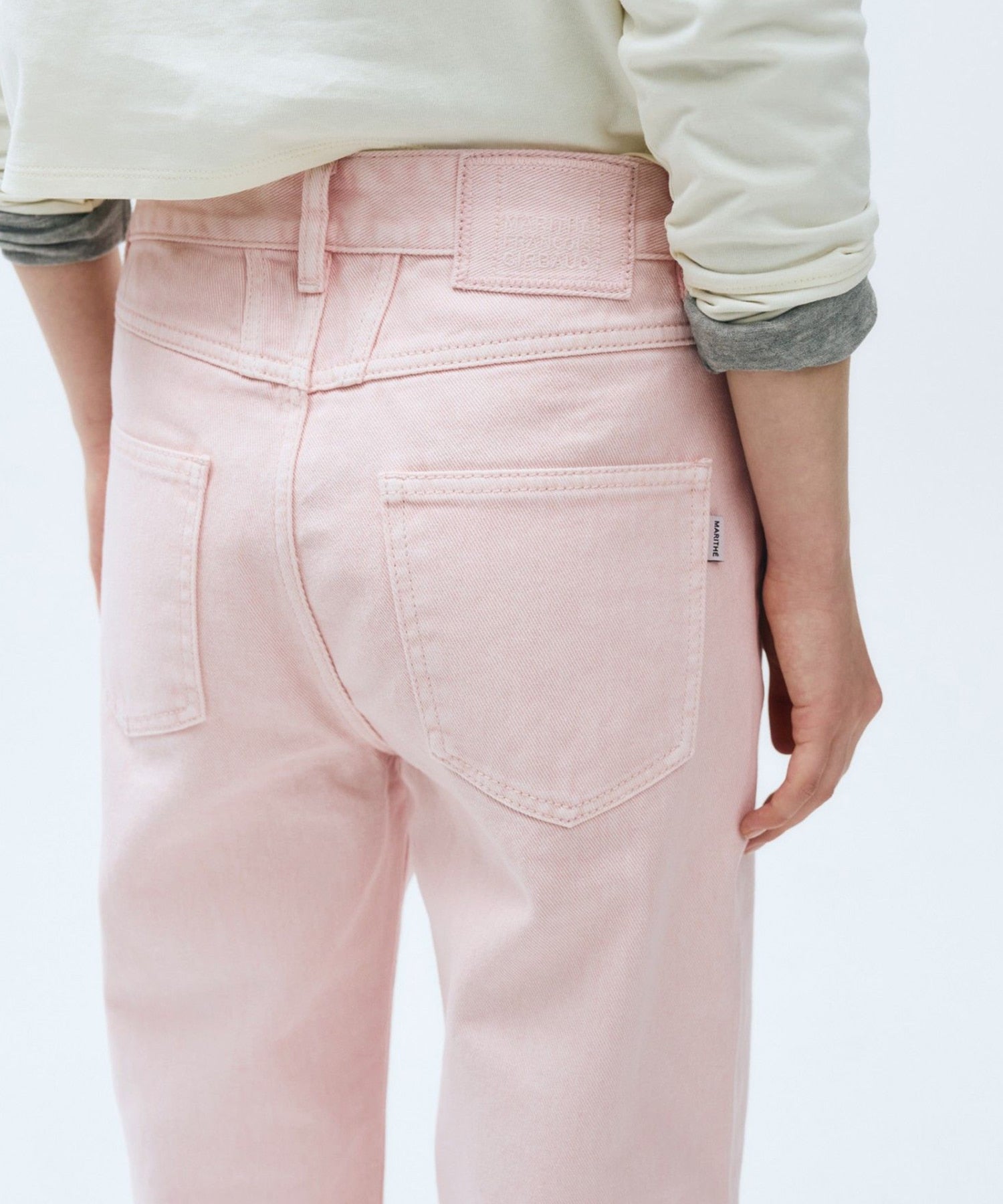 Marithe & Francois Girbaud - Colored Denim Pants (Light Pink) product image 8 | TRAB K-Fashion Australia