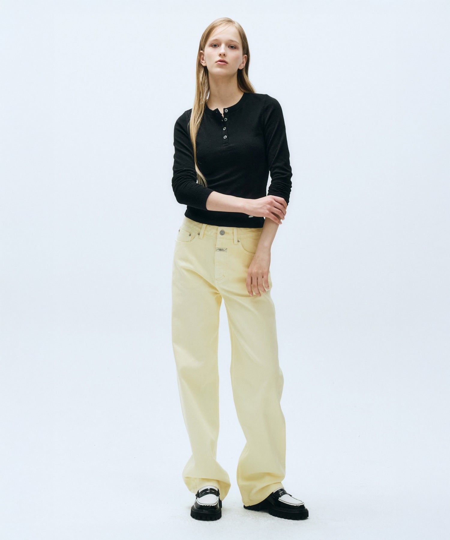 Marithe & Francois Girbaud - Colored Denim Pants (Light Yellow) product image 2 | TRAB K-Fashion Australia