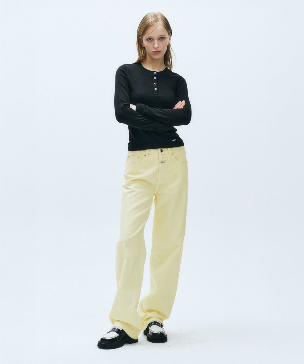 Marithe & Francois Girbaud - Colored Denim Pants (Light Yellow) product image 3 | TRAB K-Fashion Australia