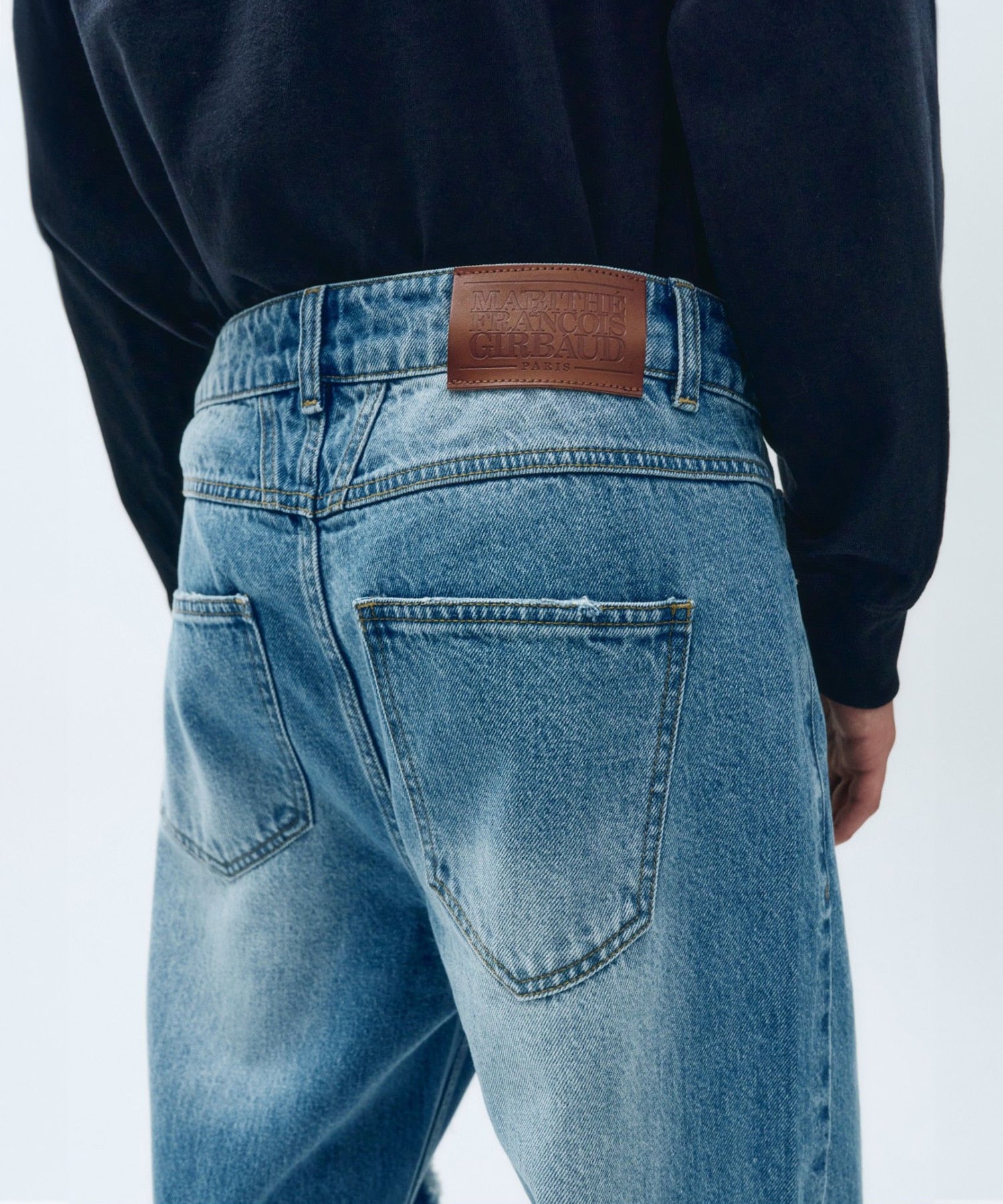 Marithe & Francois Girbaud - Damaged Washing Denim Pants (Blue) product image 7 | TRAB K-Fashion Australia