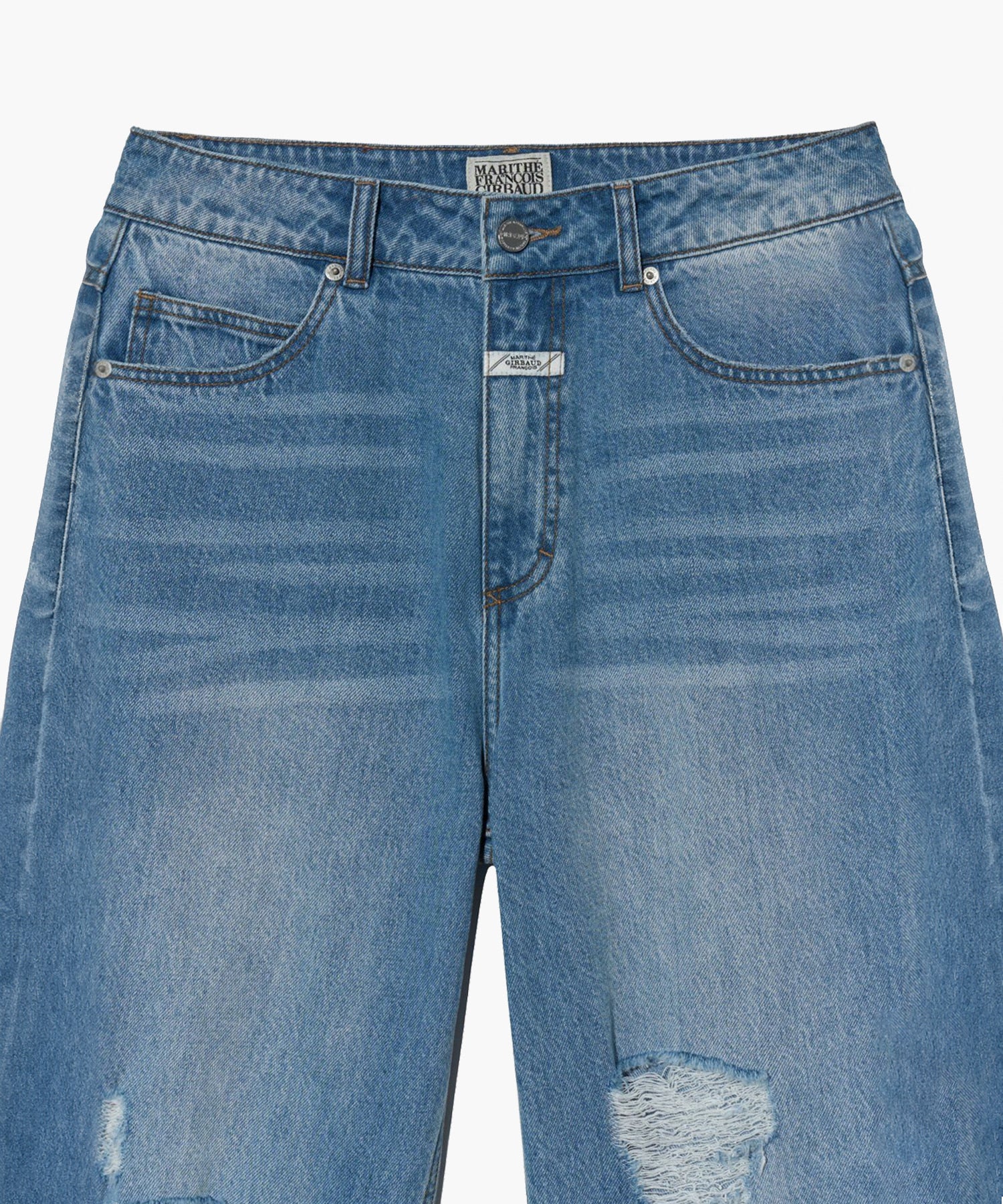Marithe & Francois Girbaud - Damaged Washing Denim Pants (Blue) product image 10 | TRAB K-Fashion Australia