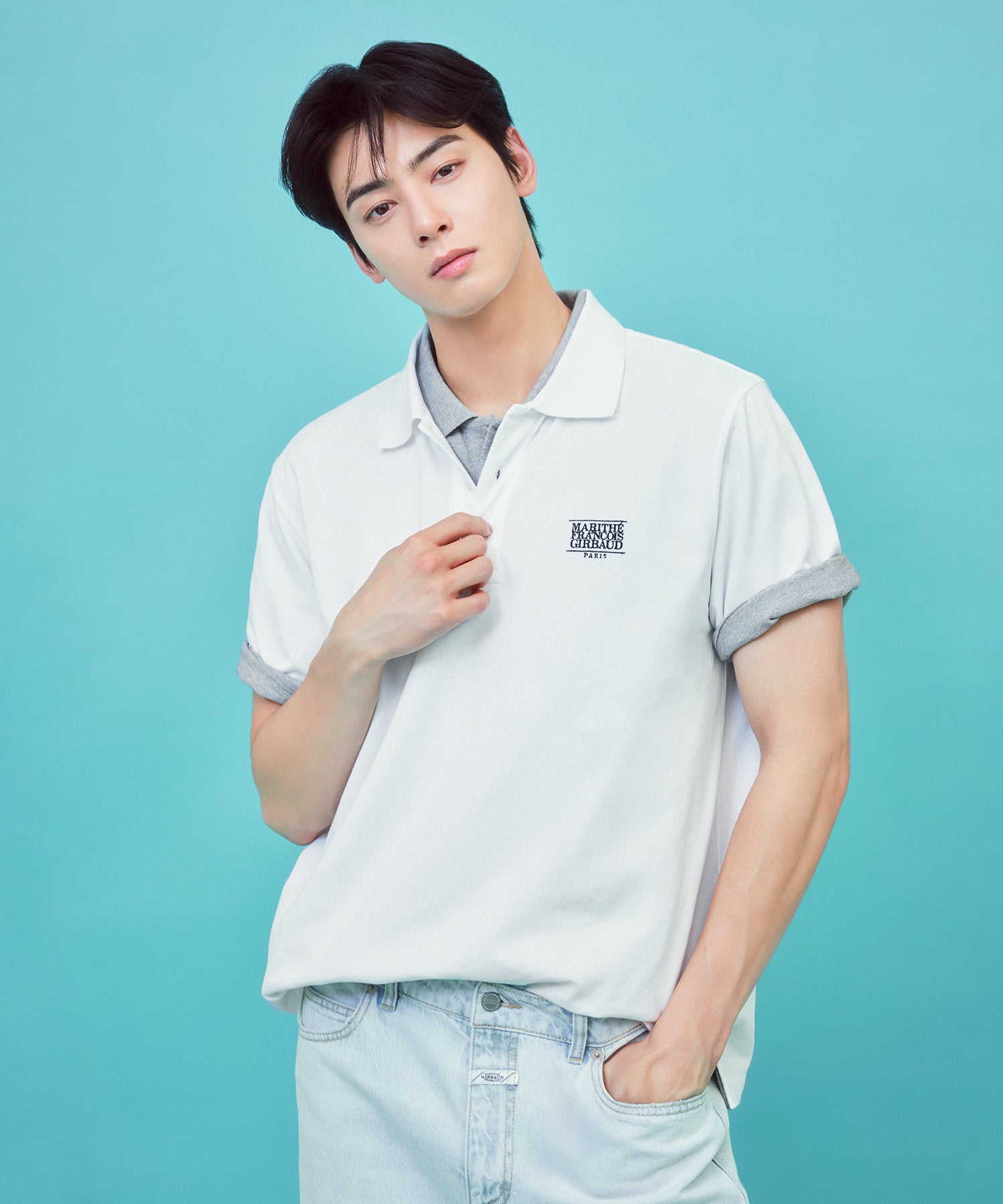 Marithe & Francois Girbaud - Damaged Washing Denim Pants (Light Blue) product image 1 | TRAB K-Fashion Australia