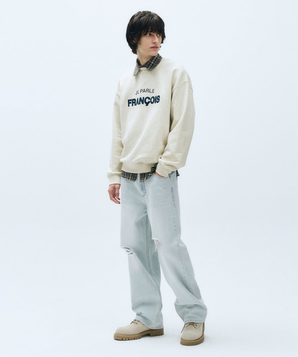 Marithe & Francois Girbaud - Damaged Washing Denim Pants (Light Blue) product image 5 | TRAB K-Fashion Australia