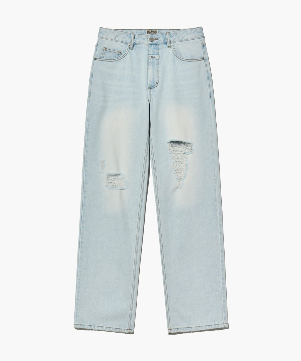 Marithe & Francois Girbaud - Damaged Washing Denim Pants (Light Blue) product image 11 | TRAB K-Fashion Australia