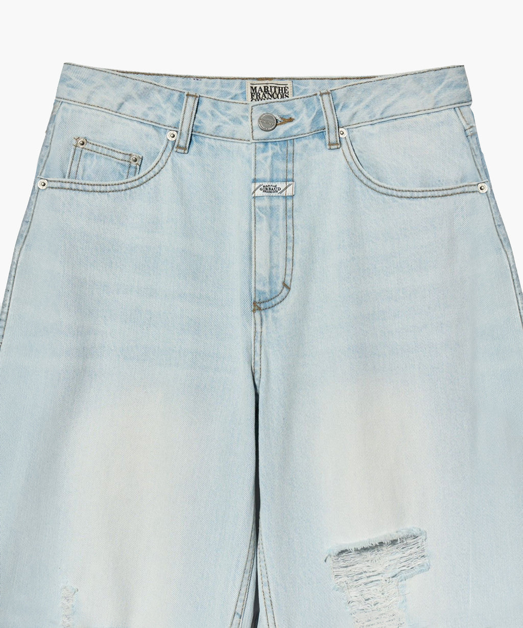 Marithe & Francois Girbaud - Damaged Washing Denim Pants (Light Blue) product image 13 | TRAB K-Fashion Australia