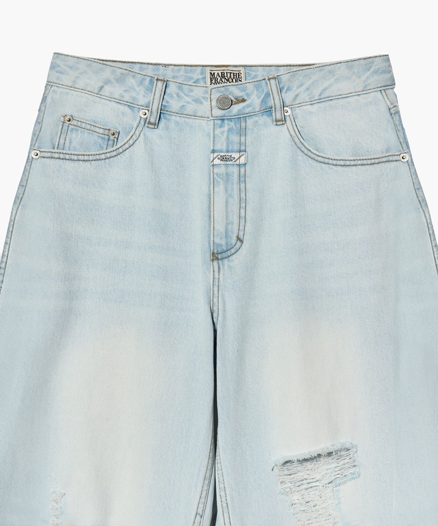 Marithe & Francois Girbaud - Damaged Washing Denim Pants (Light Blue) product image 13 | TRAB K-Fashion Australia