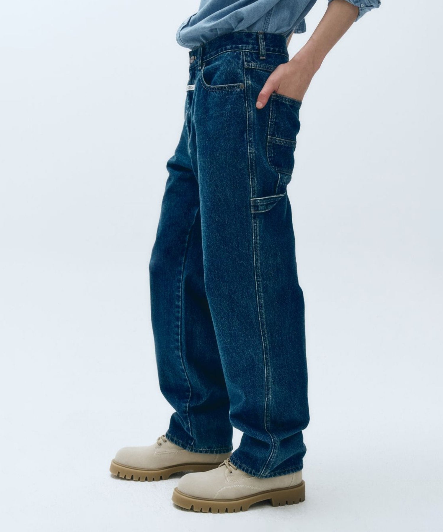 Marithe & Francois Girbaud - Carpenter Denim Pants (Blue) product image 4 | TRAB K-Fashion Australia