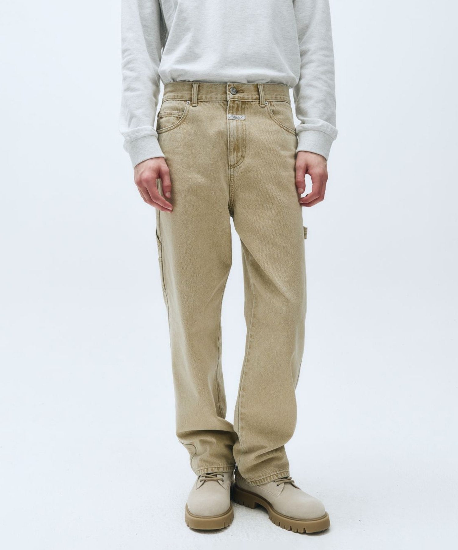 Marithe & Francois Girbaud - Carpenter Denim Pants (Sand) product image 6 | TRAB K-Fashion Australia