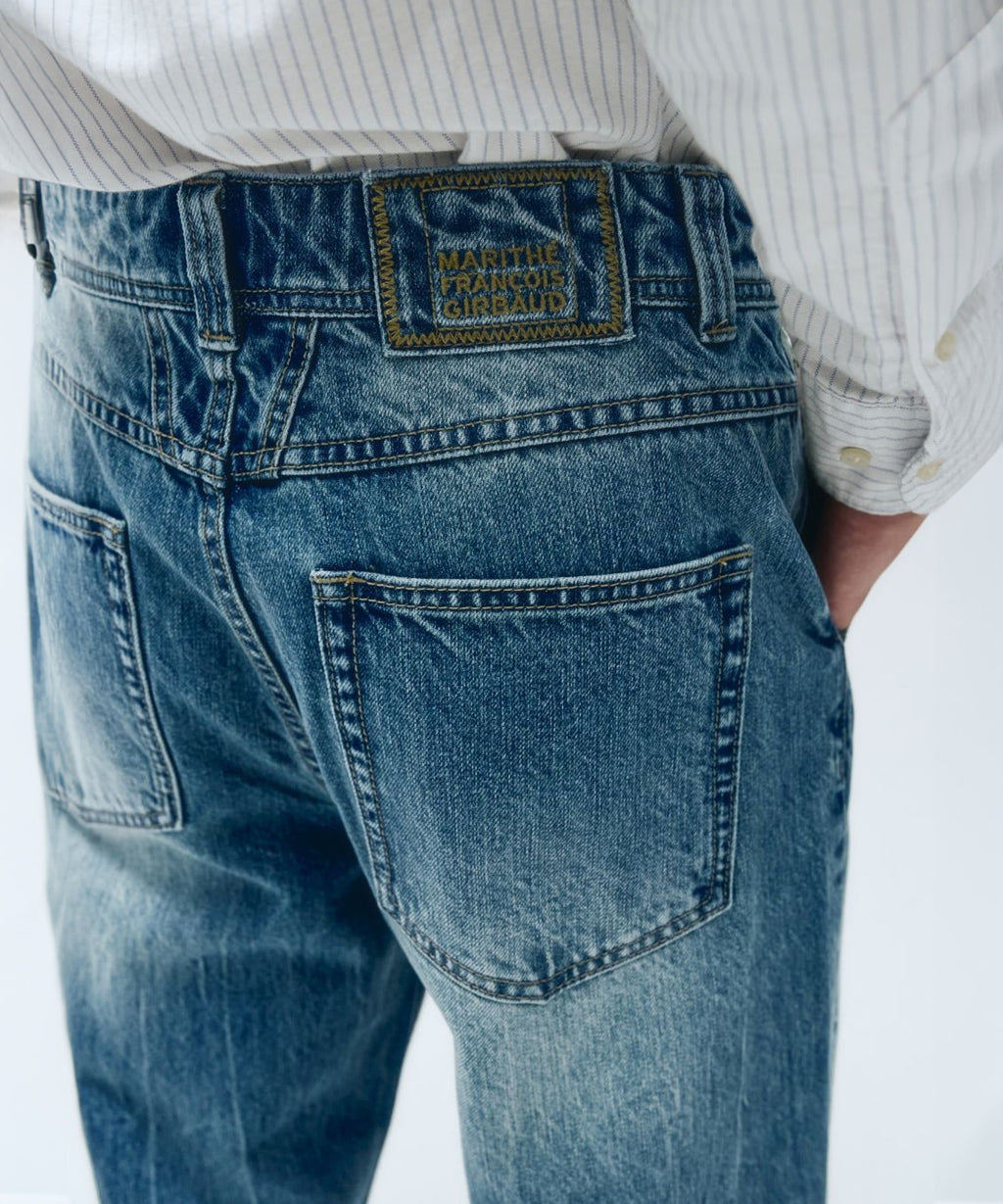 Marithe & Francois Girbaud - Crinkle Washed Denim Pants (Blue) product image 7 | TRAB K-Fashion Australia