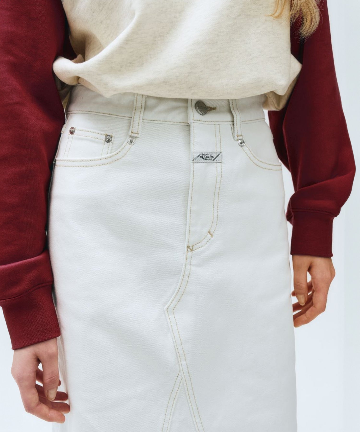Marithe & Francois Girbaud - Denim Skirt (White) product image 5 | TRAB K-Fashion Australia
