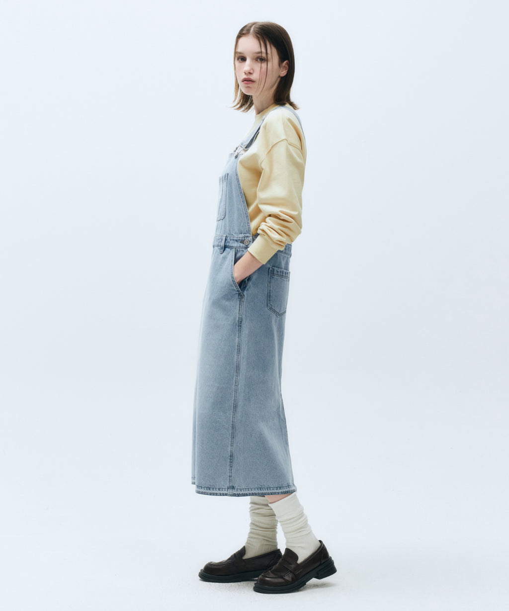 Marithe & Francois Girbaud - Classic Logo Denim Overall Skirt (Blue) product image 2 | TRAB K-Fashion Australia