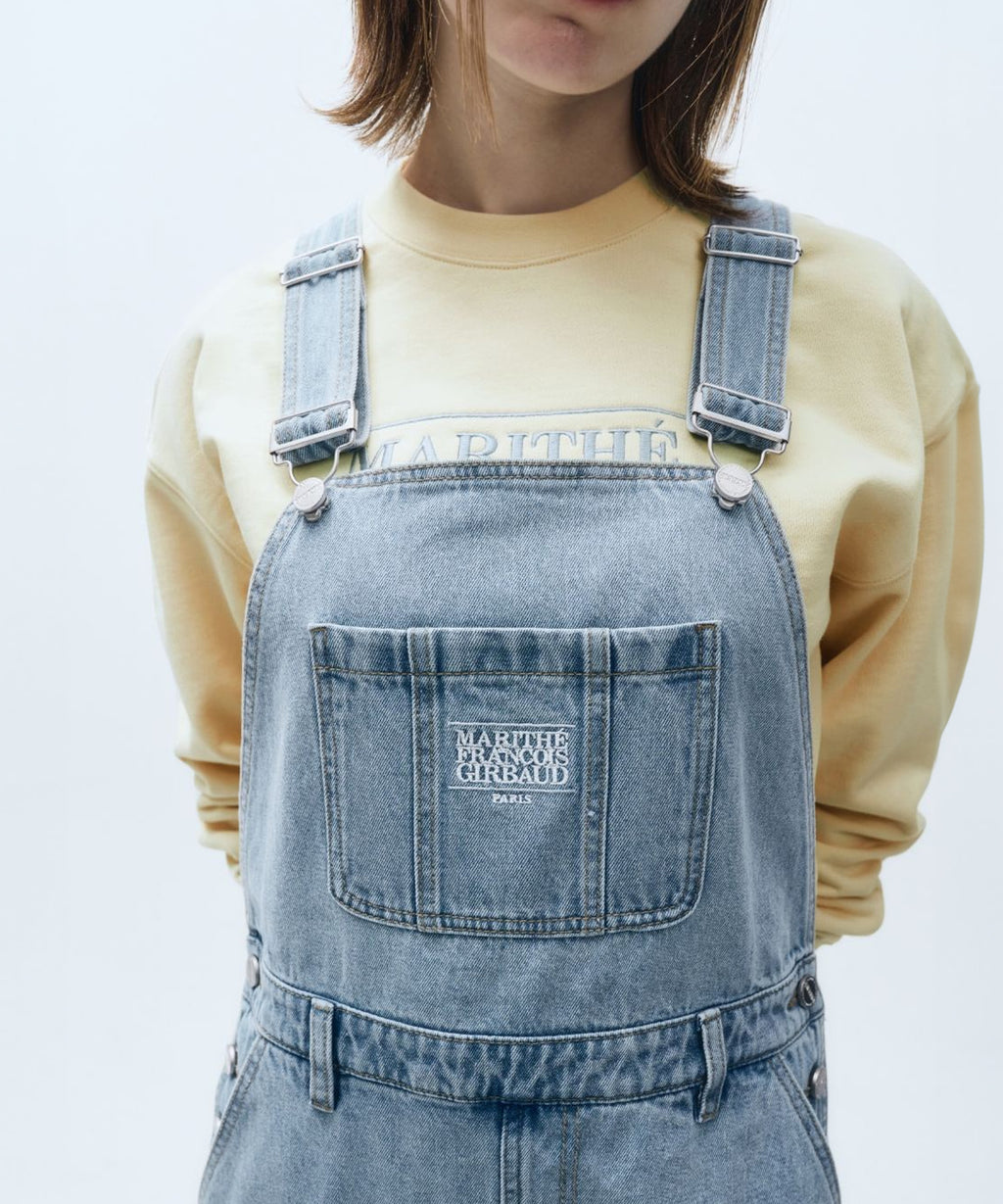 Marithe & Francois Girbaud - Classic Logo Denim Overall Skirt (Blue) product image 5 | TRAB K-Fashion Australia