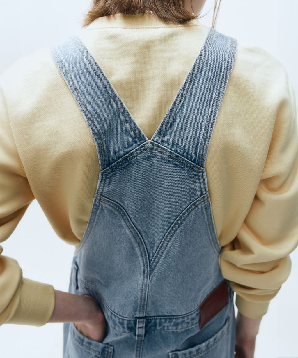Marithe & Francois Girbaud - Classic Logo Denim Overall Skirt (Blue) product image 6 | TRAB K-Fashion Australia