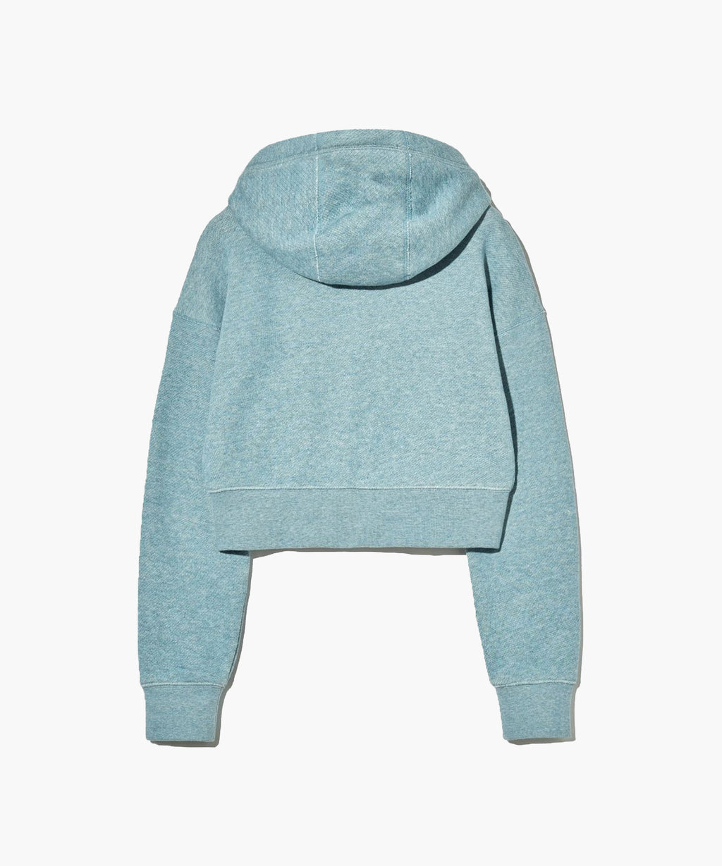 Marithe & Francois Girbaud - Classic Logo Melange Crop Hoodie Zipup (Blue) product image 10 | TRAB K-Fashion Australia