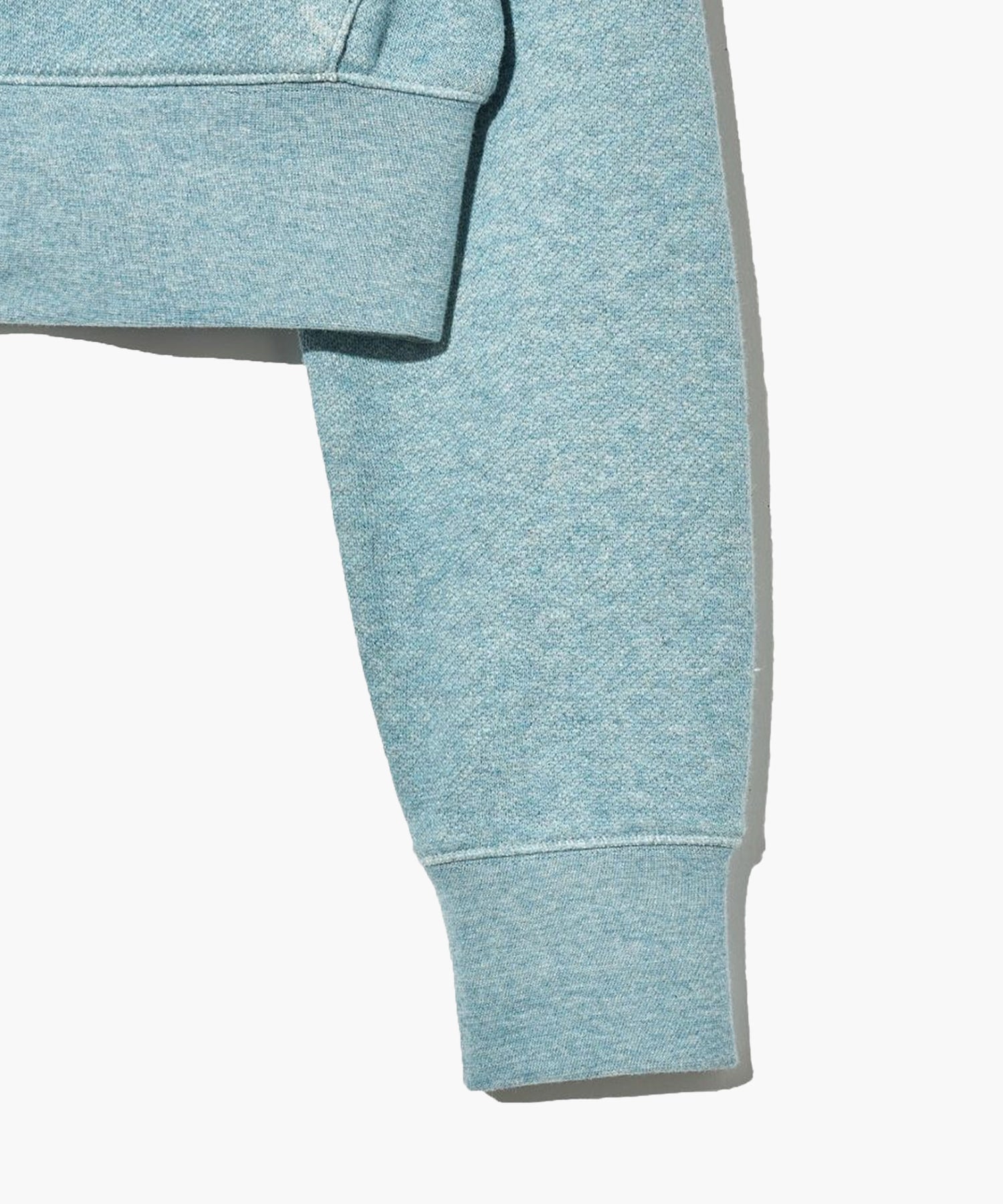 Marithe & Francois Girbaud - Classic Logo Melange Crop Hoodie Zipup (Blue) product image 12 | TRAB K-Fashion Australia