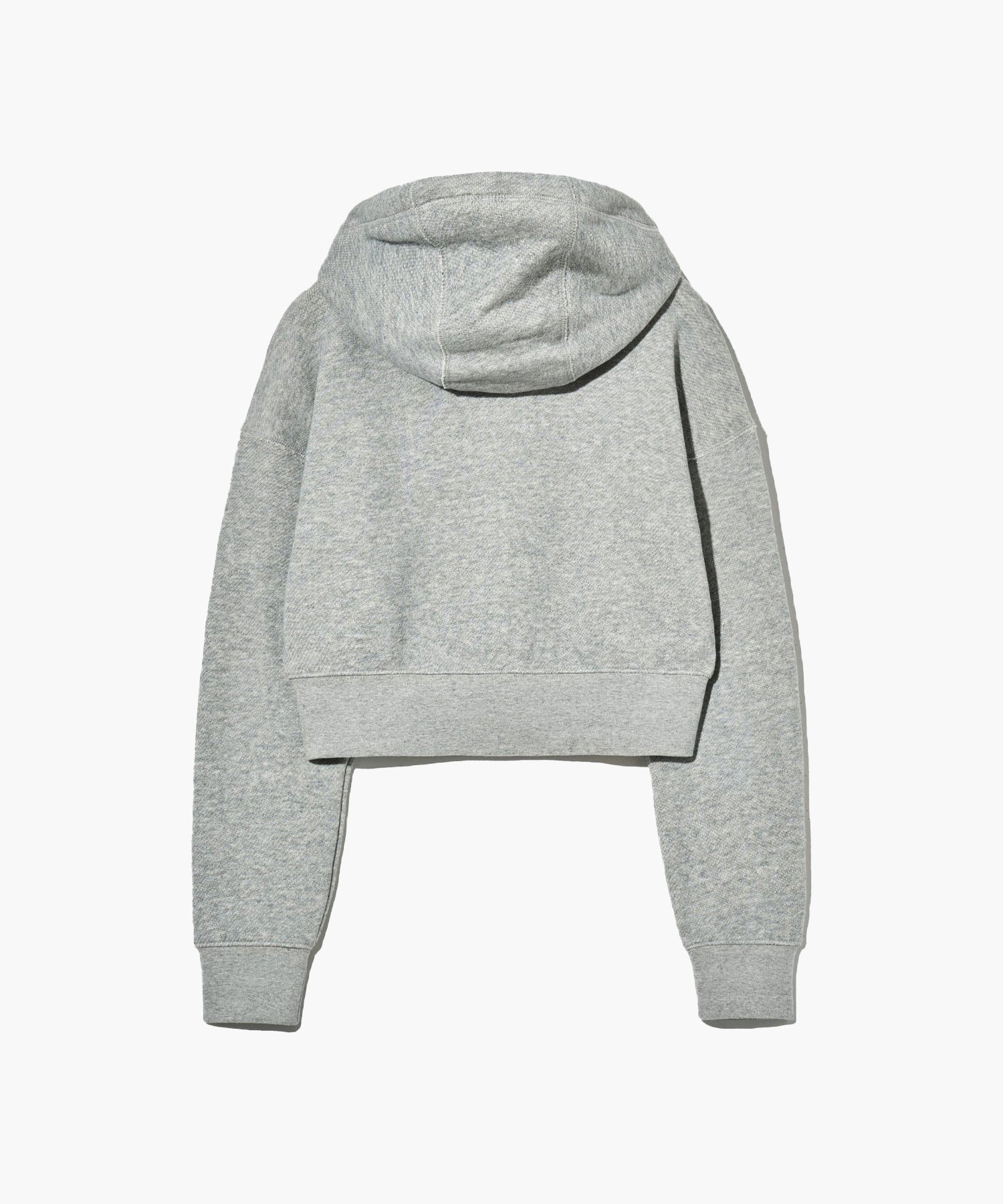 Marithe & Francois Girbaud - Classic Logo Melange Crop Hoodie Zipup (Melange Gray) product image 8 | TRAB K-Fashion Australia
