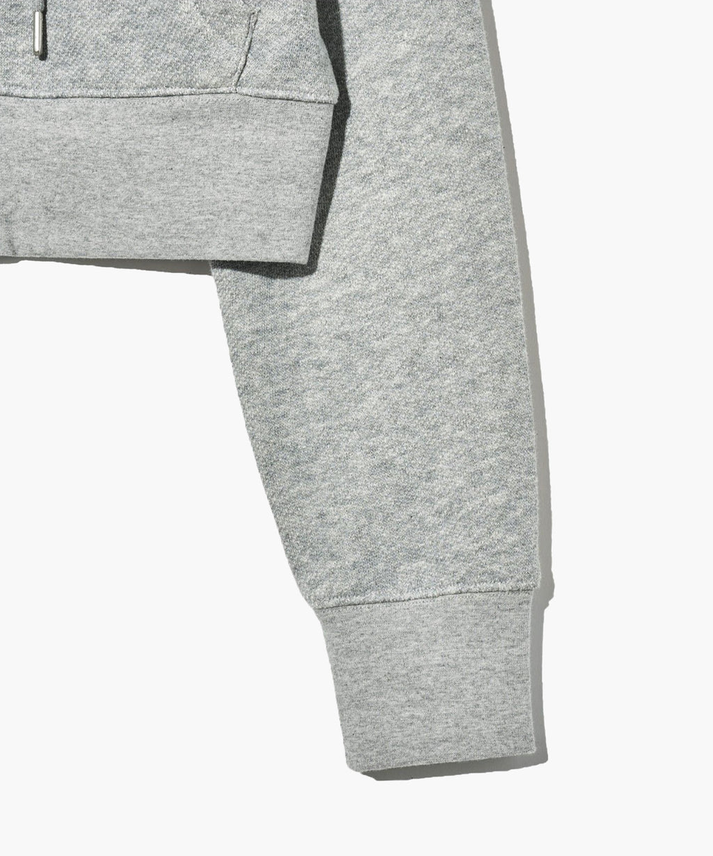 Marithe & Francois Girbaud - Classic Logo Melange Crop Hoodie Zipup (Melange Gray) product image 10 | TRAB K-Fashion Australia