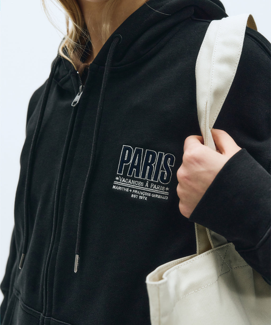 Marithe & Francois Girbaud - Paris Hoodie Zipup (Black) product image 2 | TRAB K-Fashion Australia