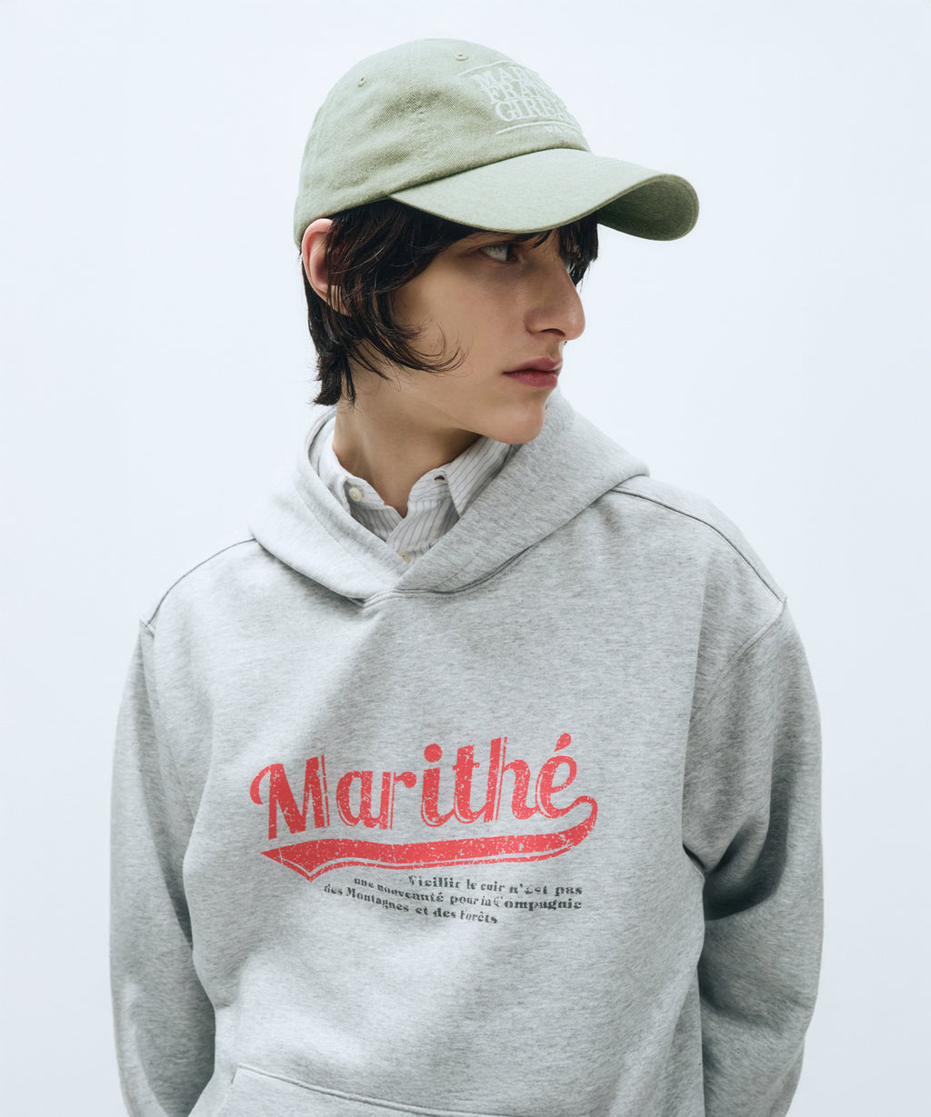 Marithe & Francois Girbaud - Vintage Baseball Hoodie (Heather Gray) product image 6 | TRAB K-Fashion Australia