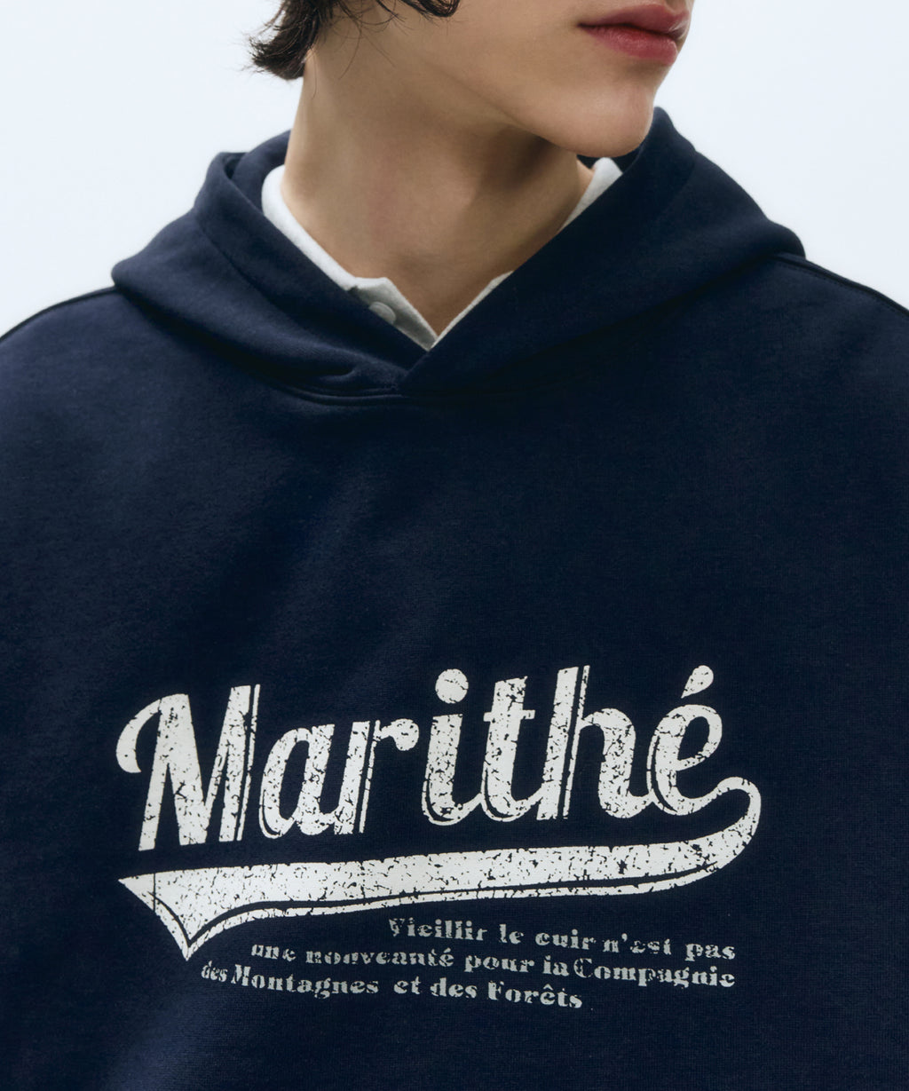 Marithe & Francois Girbaud - Vintage Baseball Hoodie (Navy) product image 3 | TRAB K-Fashion Australia